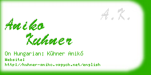 aniko kuhner business card
